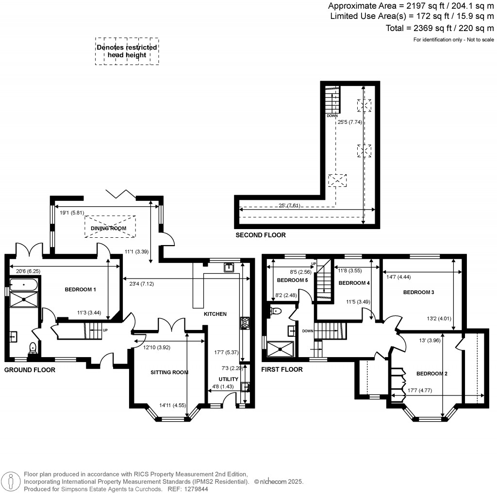 Floorplans For Weston Green, Thames Ditton, Surrey