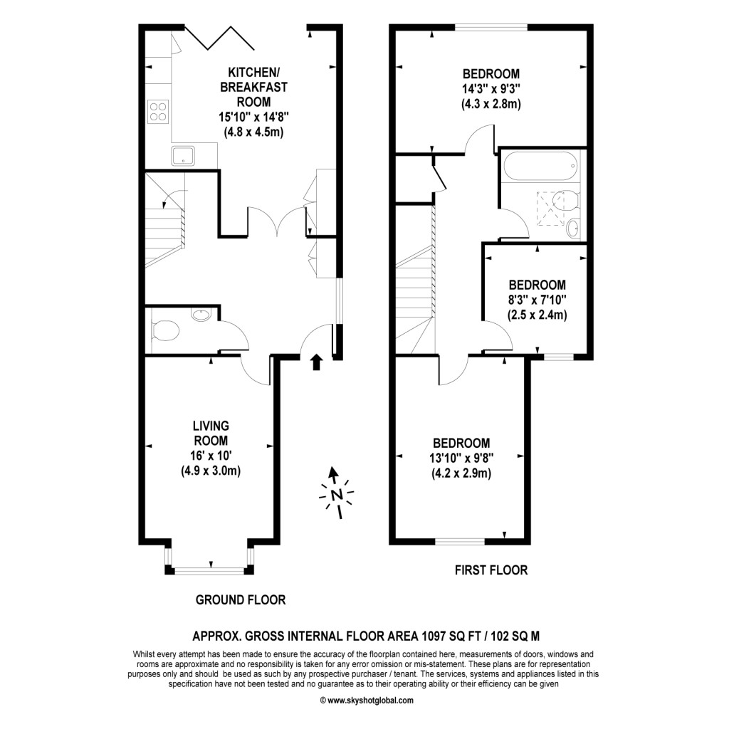 Floorplans For Thorkhill Road, Thames Ditton, KT7