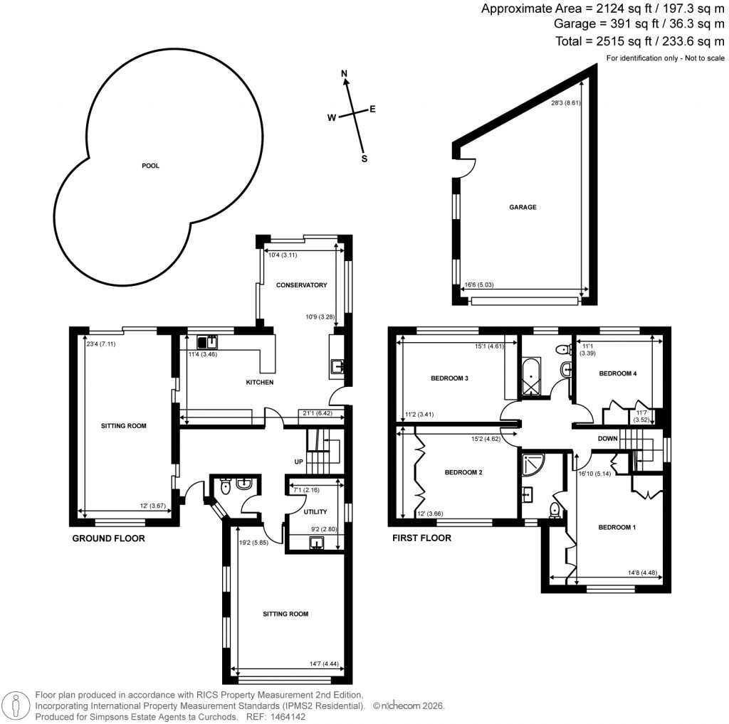 Floorplans For Neville Close, Esher, Surrey