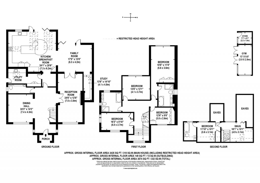 Floorplans For Littleworth Avenue, Esher, Surrey