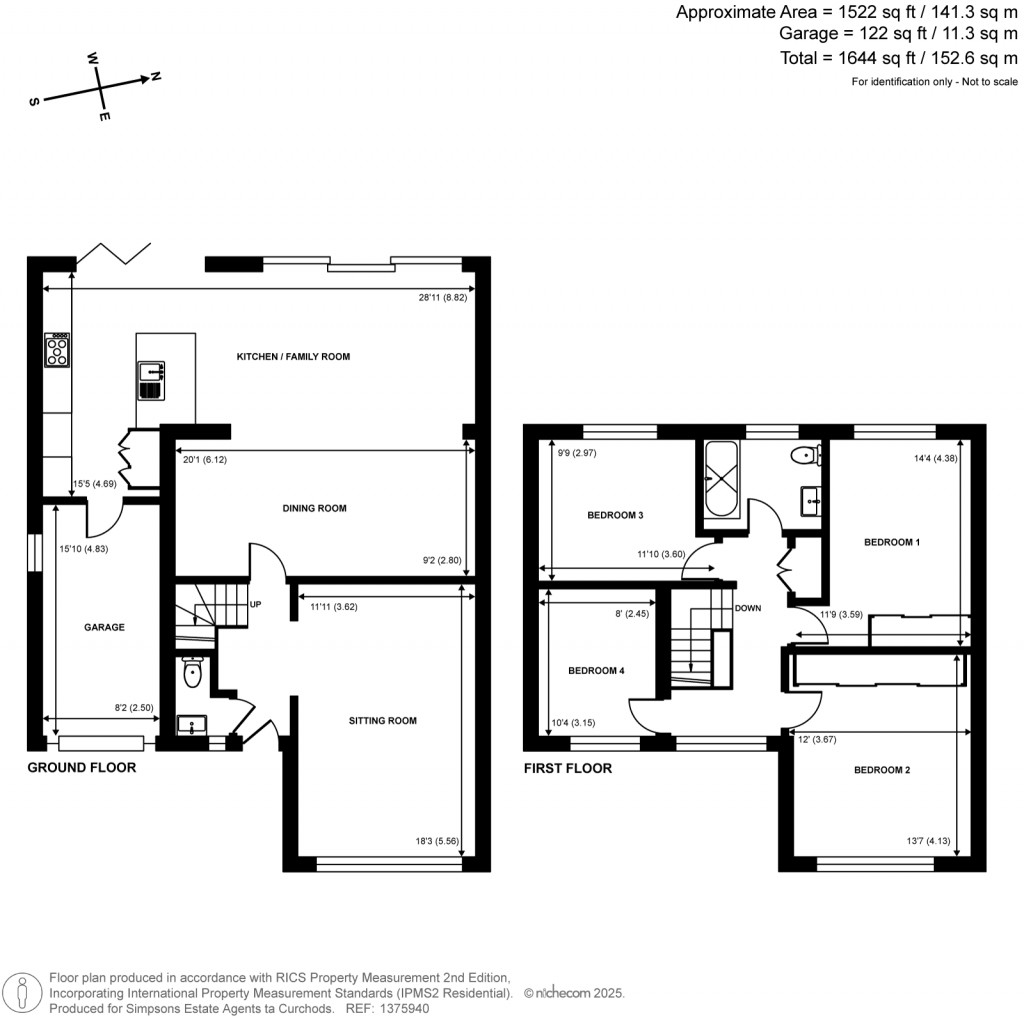Floorplans For Carleton Close, Esher, Surrey