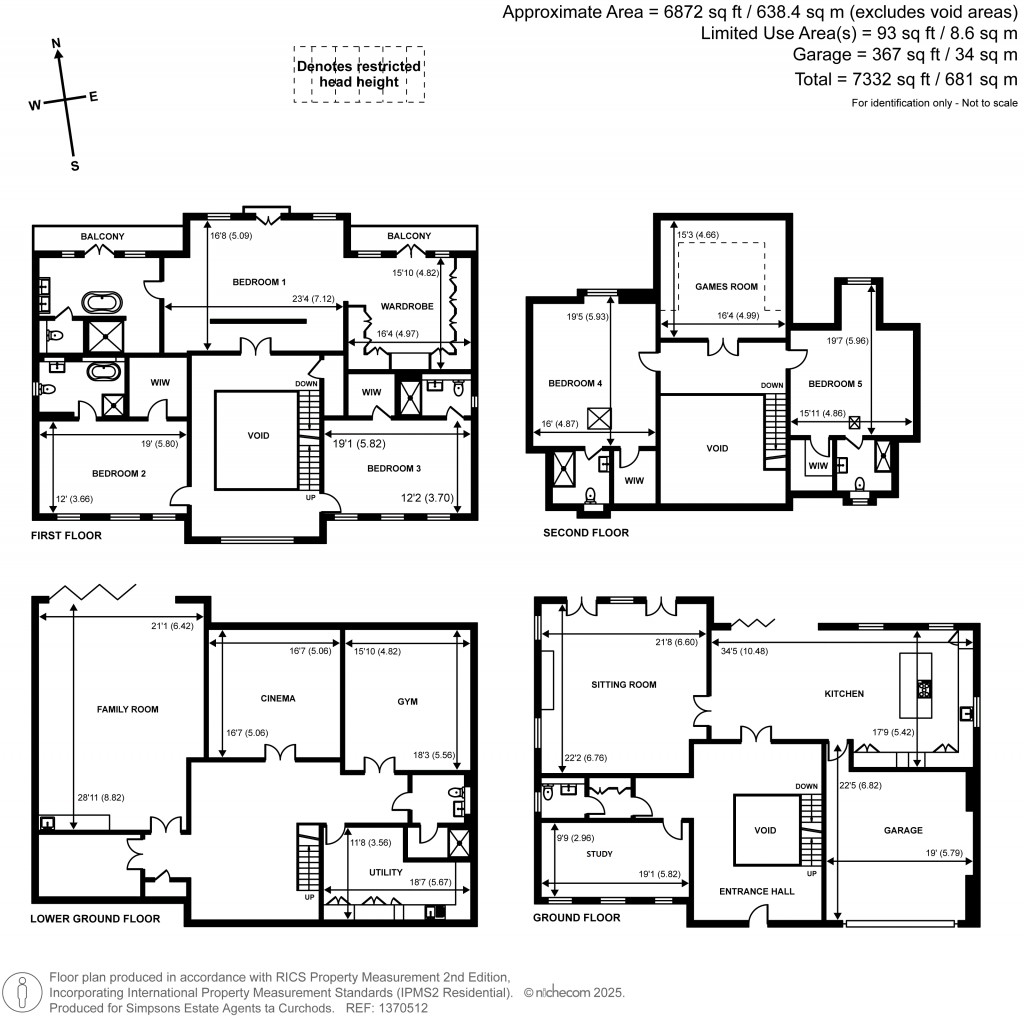 Floorplans For Wayneflete Tower Avenue, Esher, Surrey