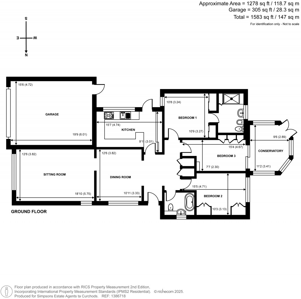 Floorplans For Gainsborough Close, Esher, Surrey
