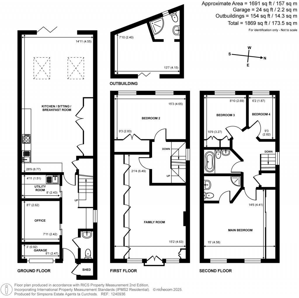 Floorplans For Hayward Road, Thames Ditton, Surrey