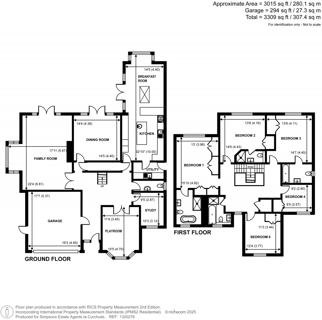 Floorplans For Copsem Lane, Esher, KT10