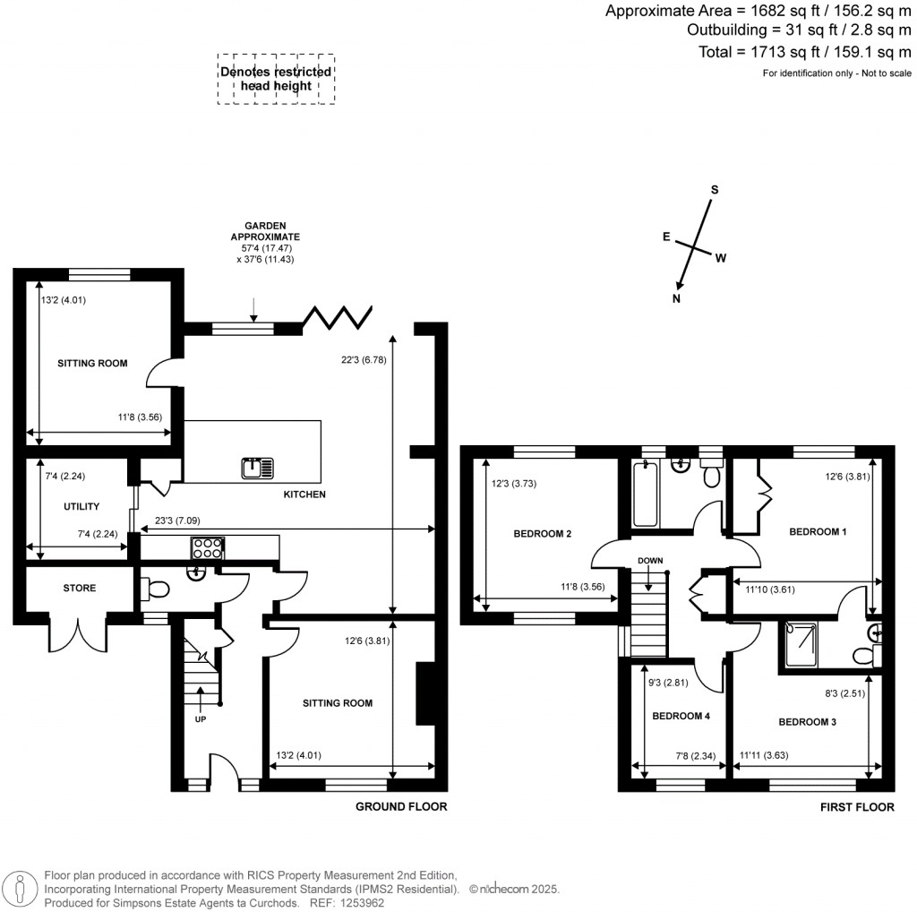 Floorplans For Elsworthy, Thames Ditton, KT7