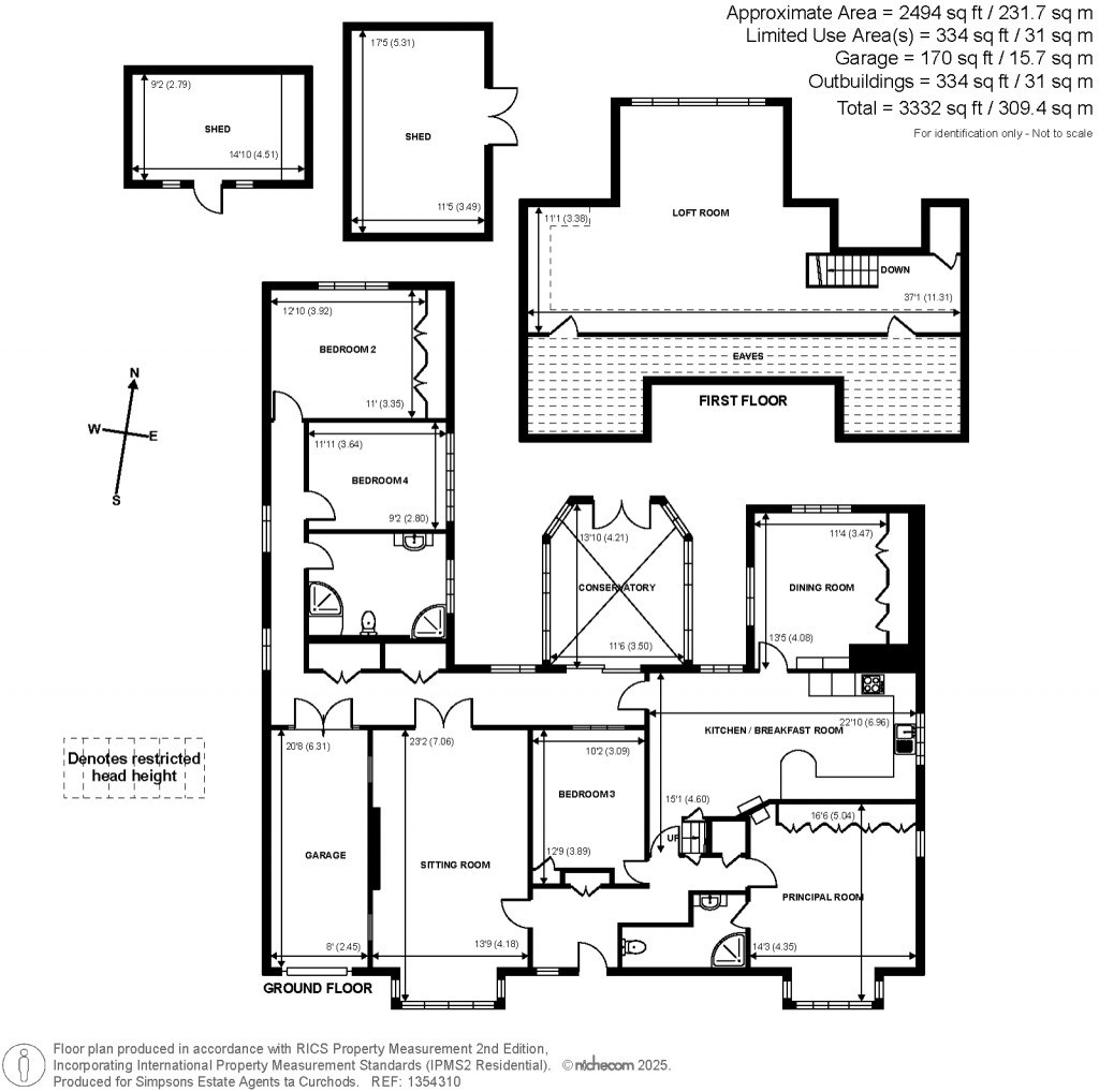 Floorplans For Embercourt Road, Thames Ditton, Surrey