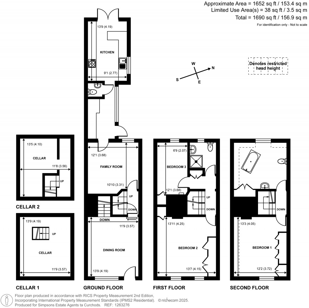 Floorplans For High Street, Thames Ditton, Surrey