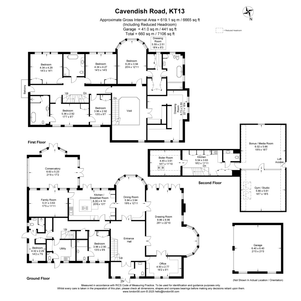 Floorplans For Cavendish Road, St George's Hill, Surrey