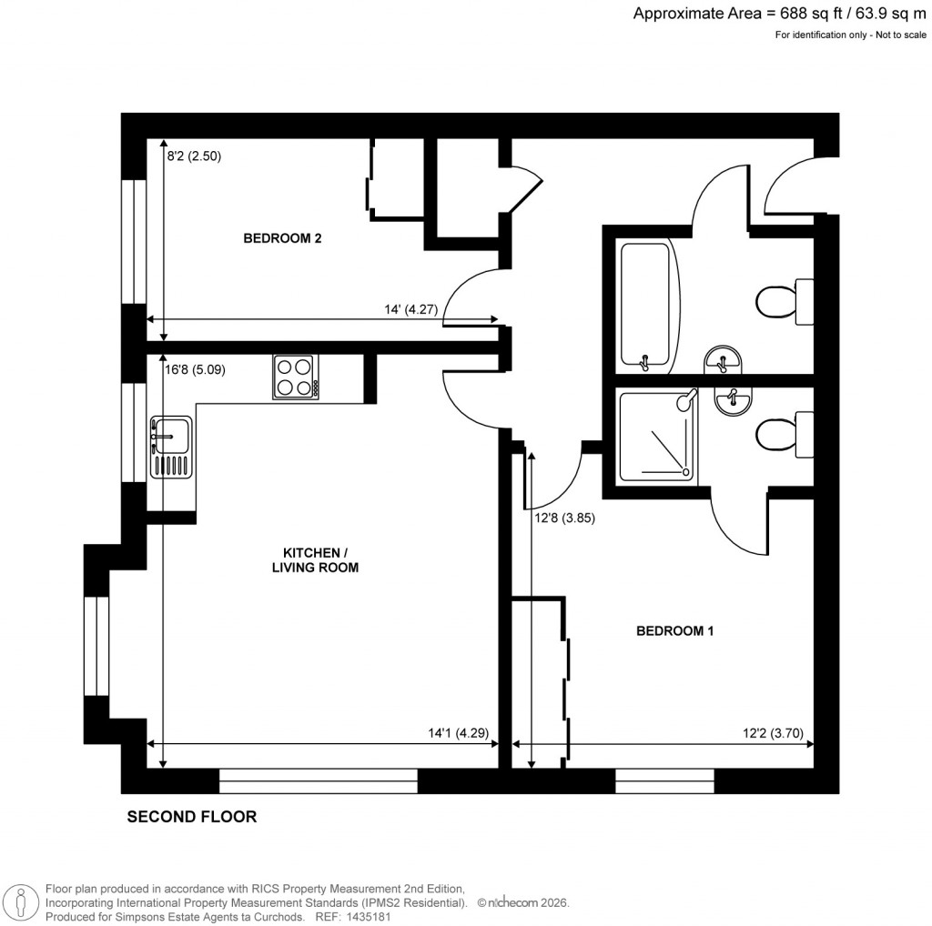 Floorplans For Pool Close, West Molesey, Surrey
