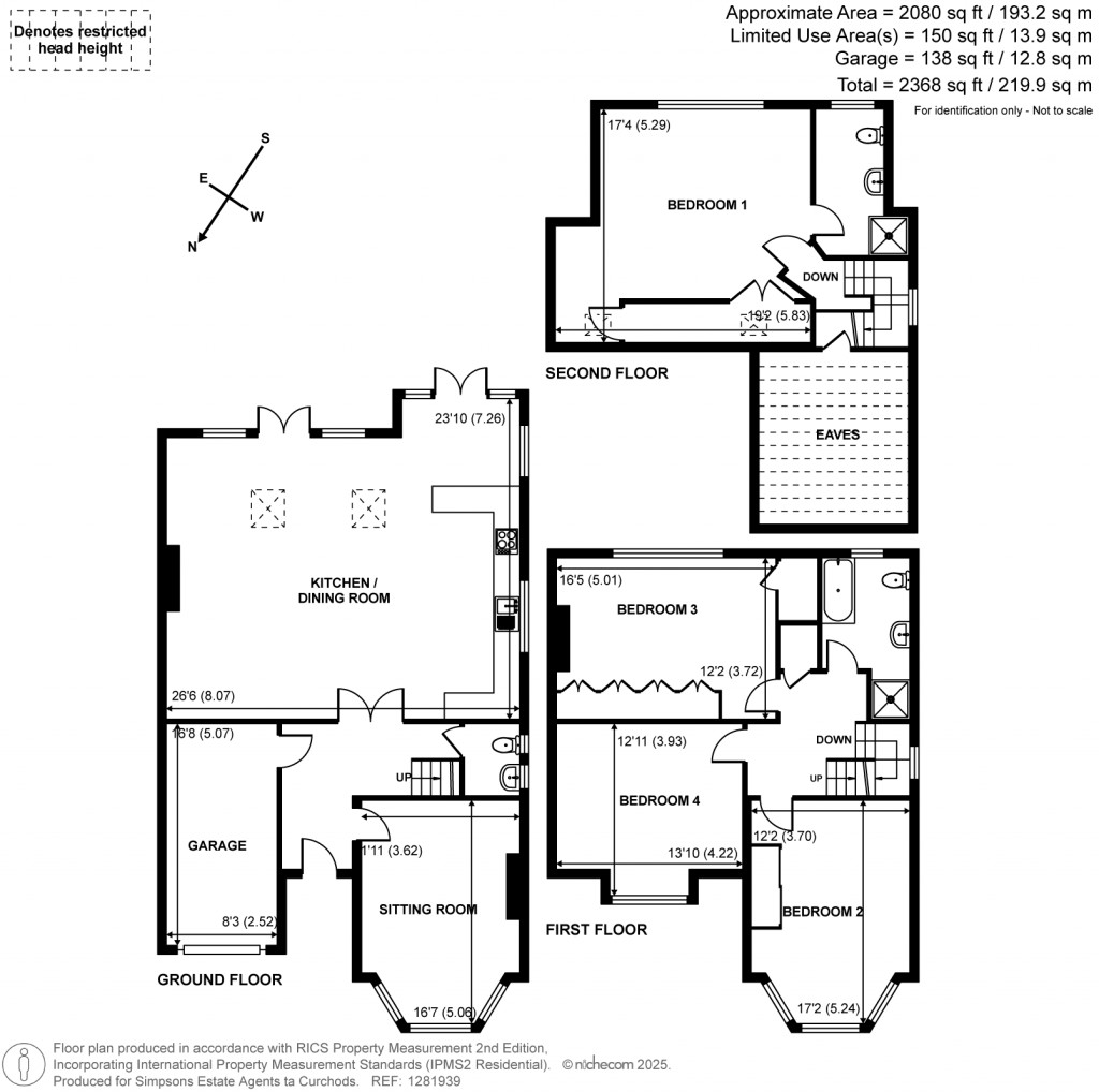Floorplans For Weston Avenue, Thames Ditton, KT7