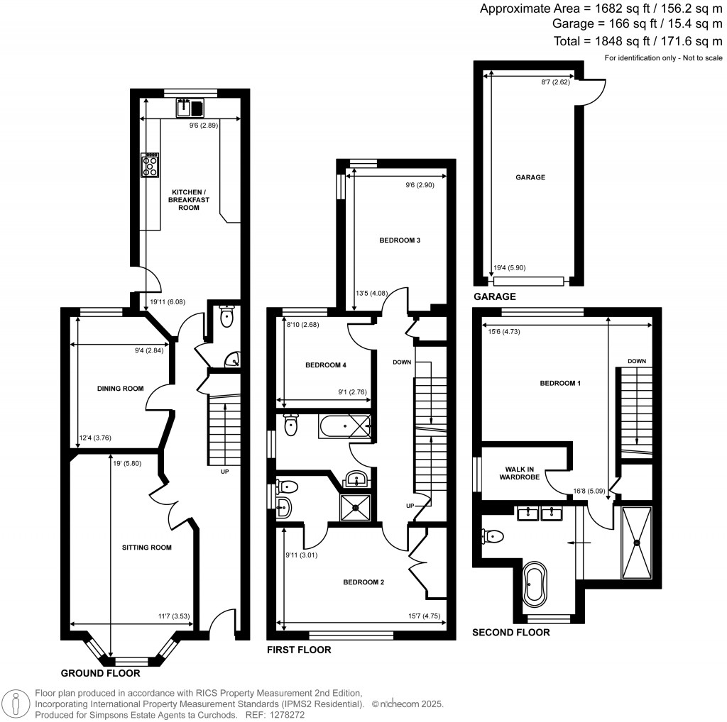 Floorplans For Hayward Road, Thames Ditton, KT7