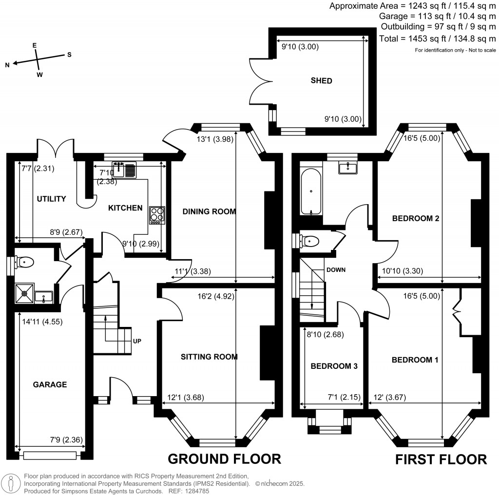 Floorplans For Manor Road North, Hinchley Wood, Surrey