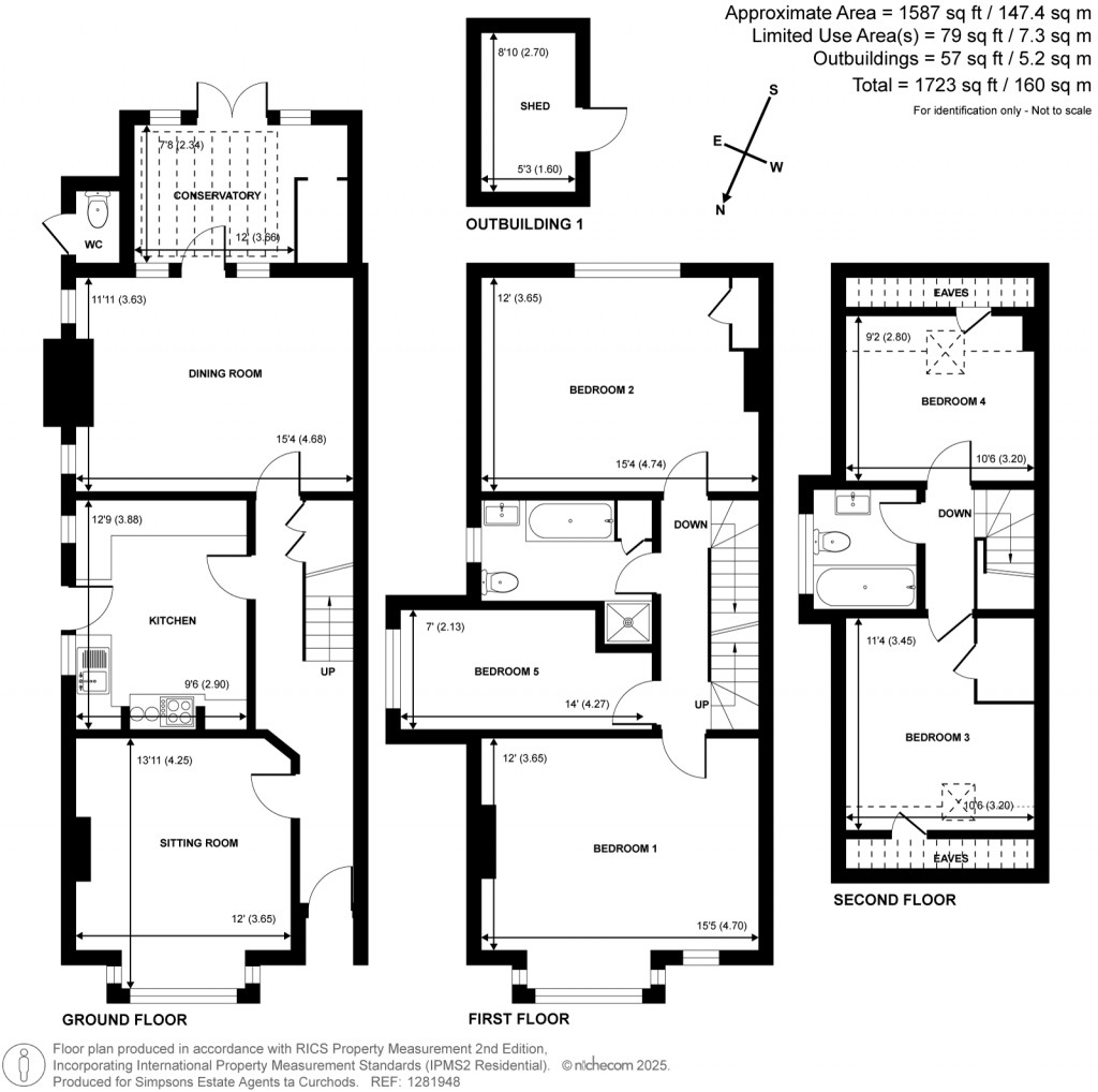 Floorplans For Church Walk, Thames Ditton, KT7