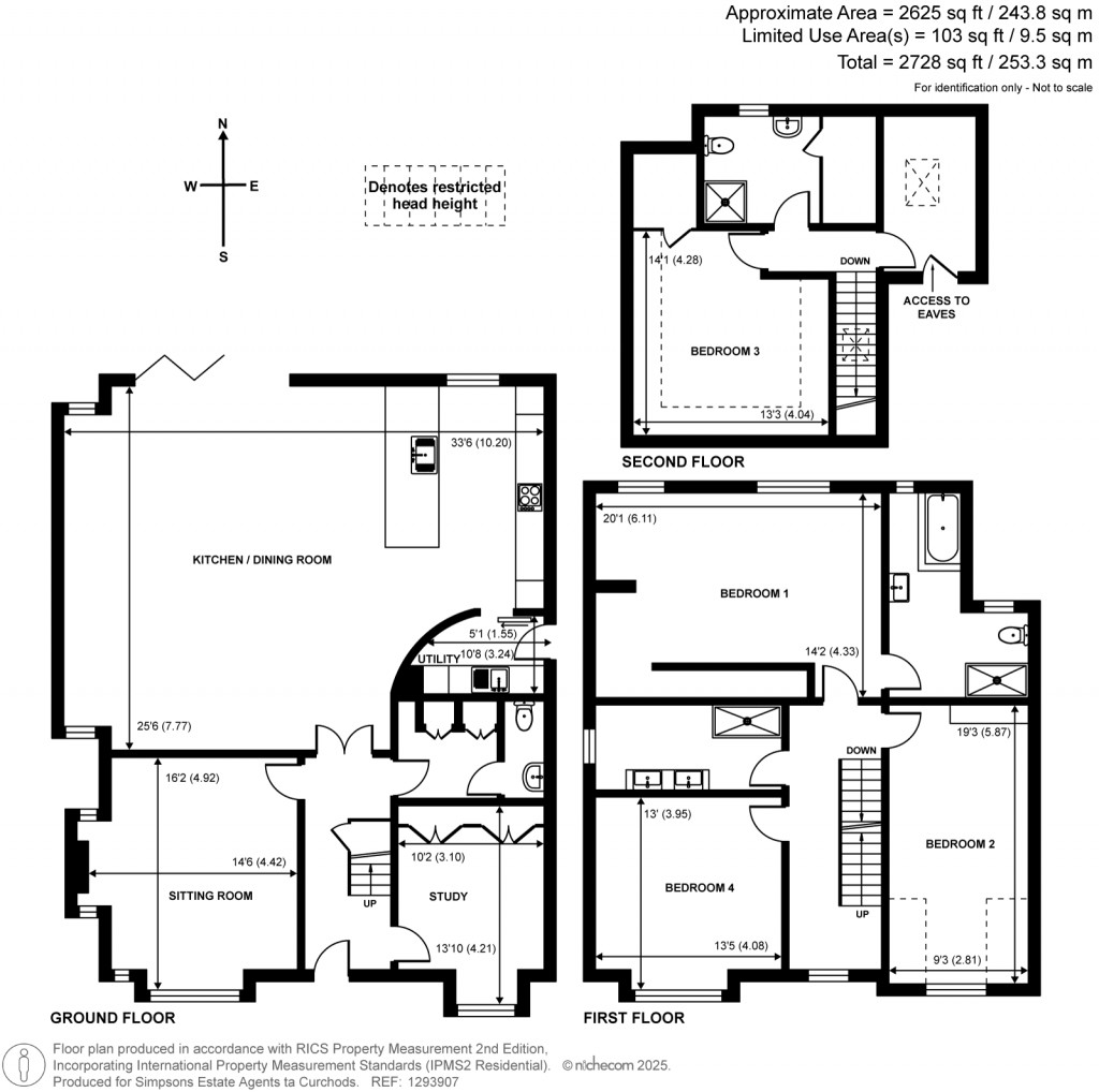 Floorplans For Vine Road, East Molesey, Surrey