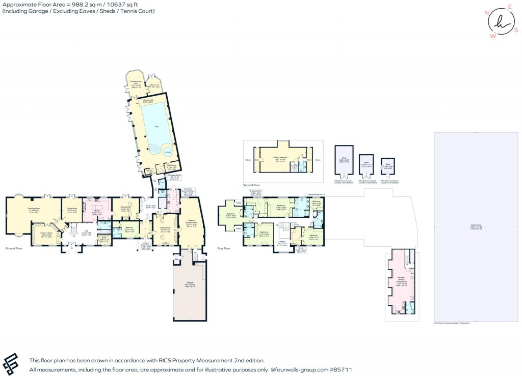 Floorplans For Stokesheath Road, Oxshott, Surrey