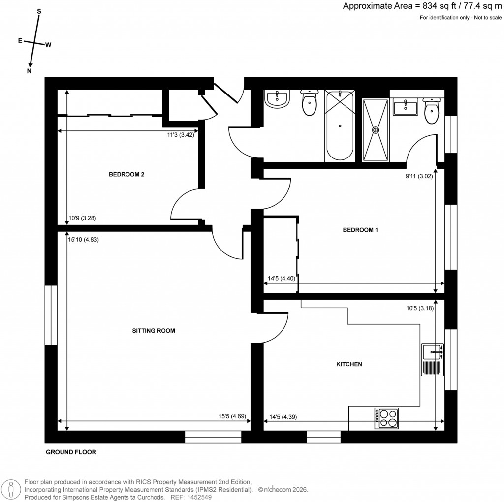 Floorplans For Summer Crossing, Thames Ditton, Surrey