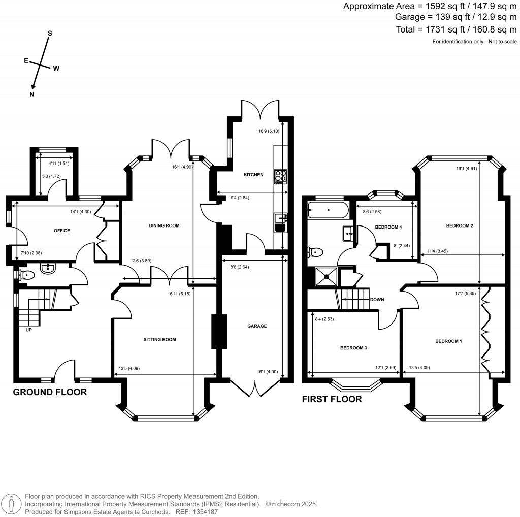 Floorplans For Hinchley Drive, Esher, Surrey