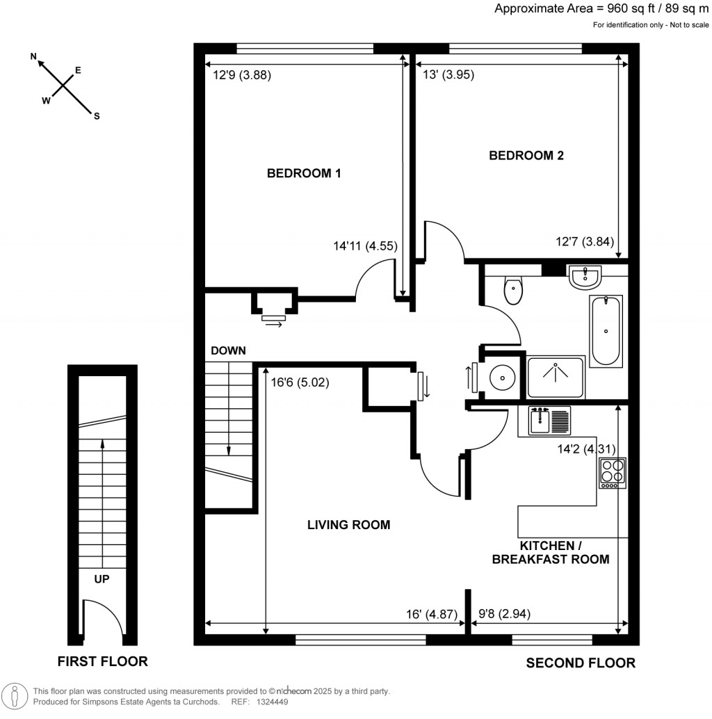 Floorplans For Hare Lane, Claygate, Surrey