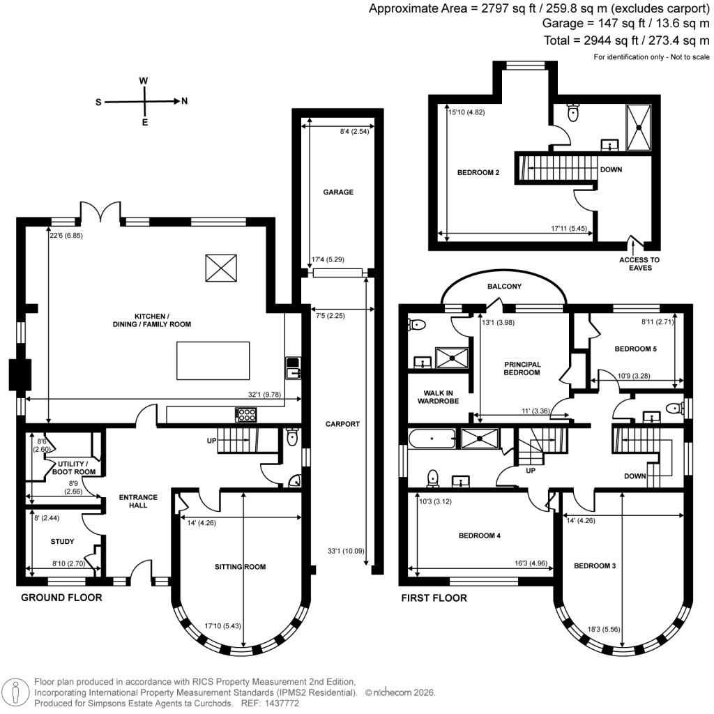 Floorplans For Parkwood Avenue, Esher, Surrey