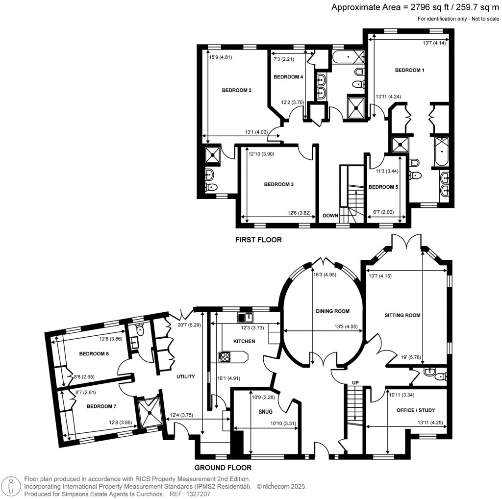 Floorplans For Heatherset Close, Esher, Surrey