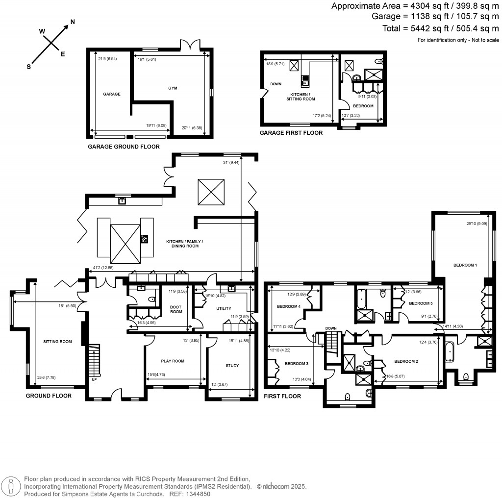 Floorplans For Highfield Close, Oxshott, Surrey
