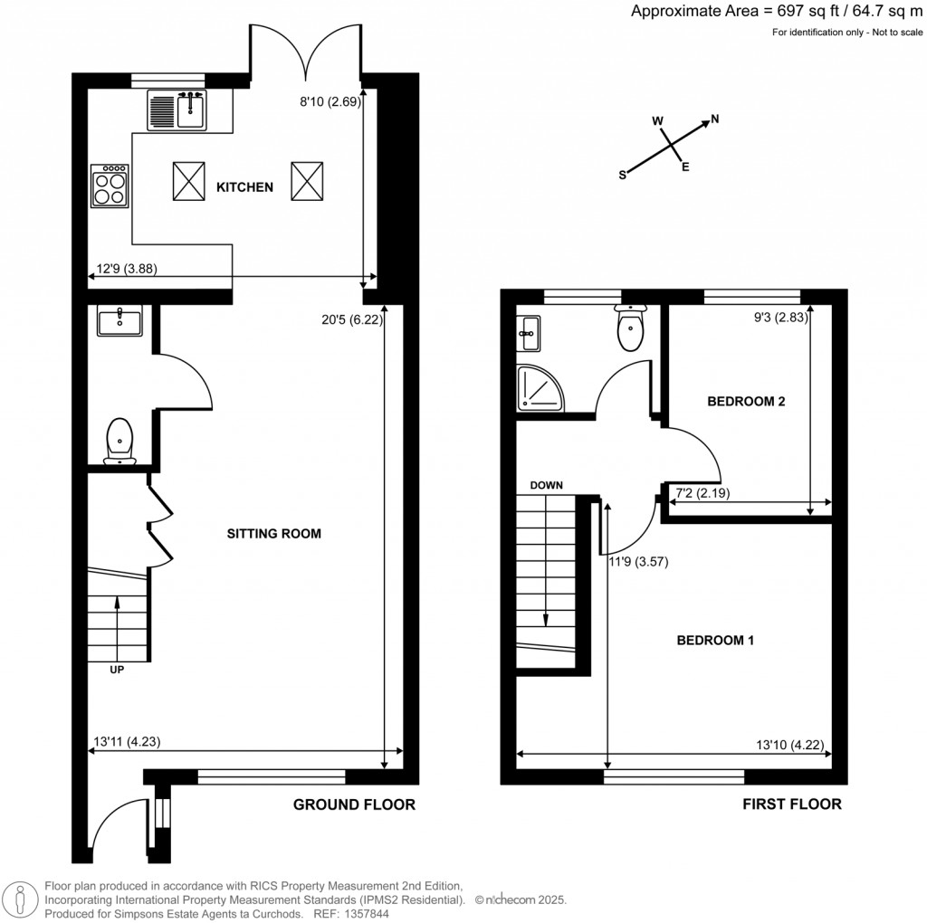 Floorplans For Farm Road, Esher, Surrey