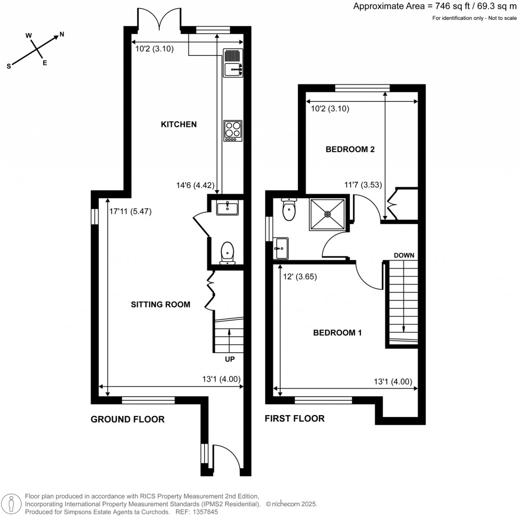 Floorplans For Farm Road, Esher, Surrey