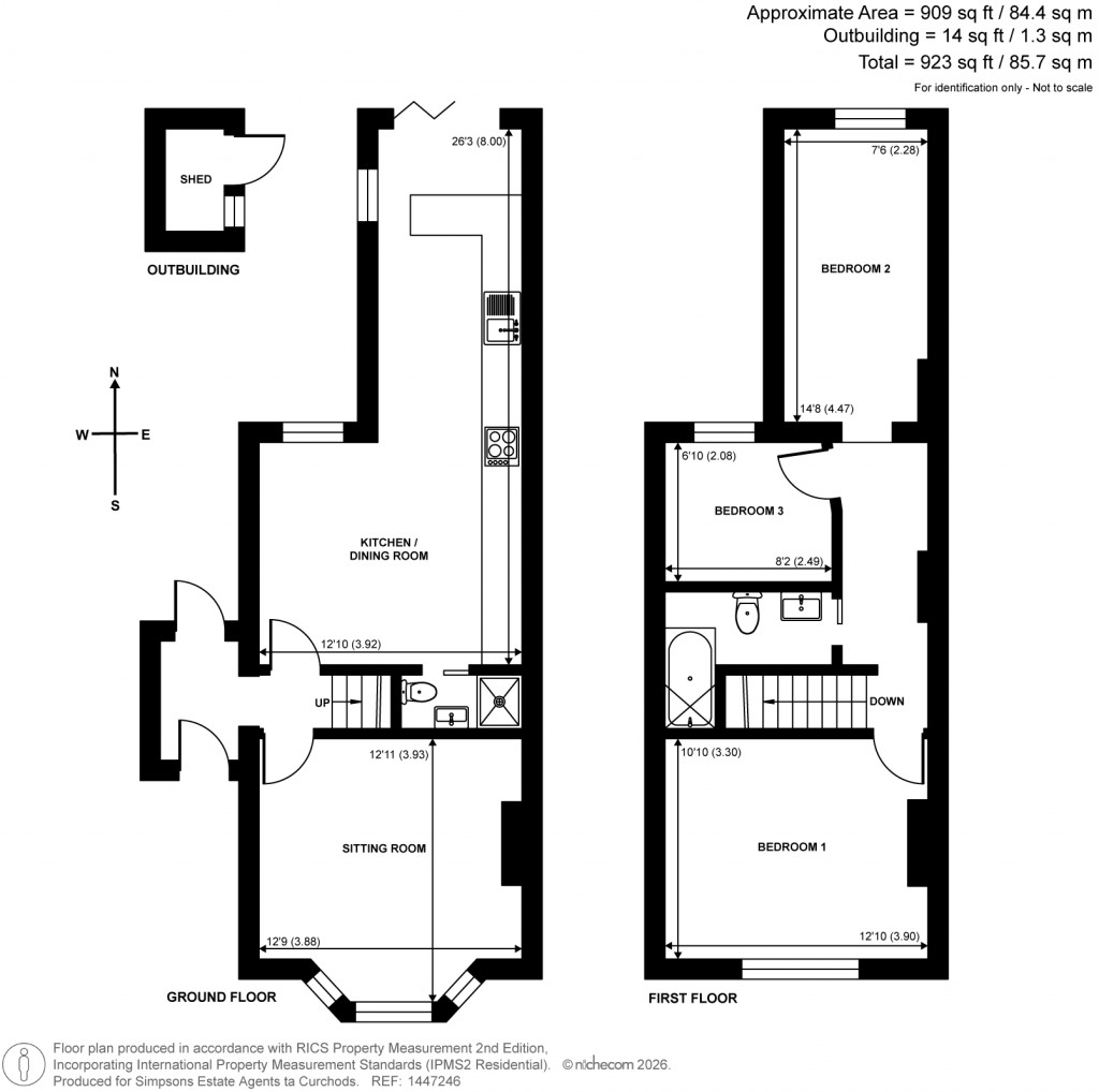 Floorplans For Weston Green Road, Esher, Surrey