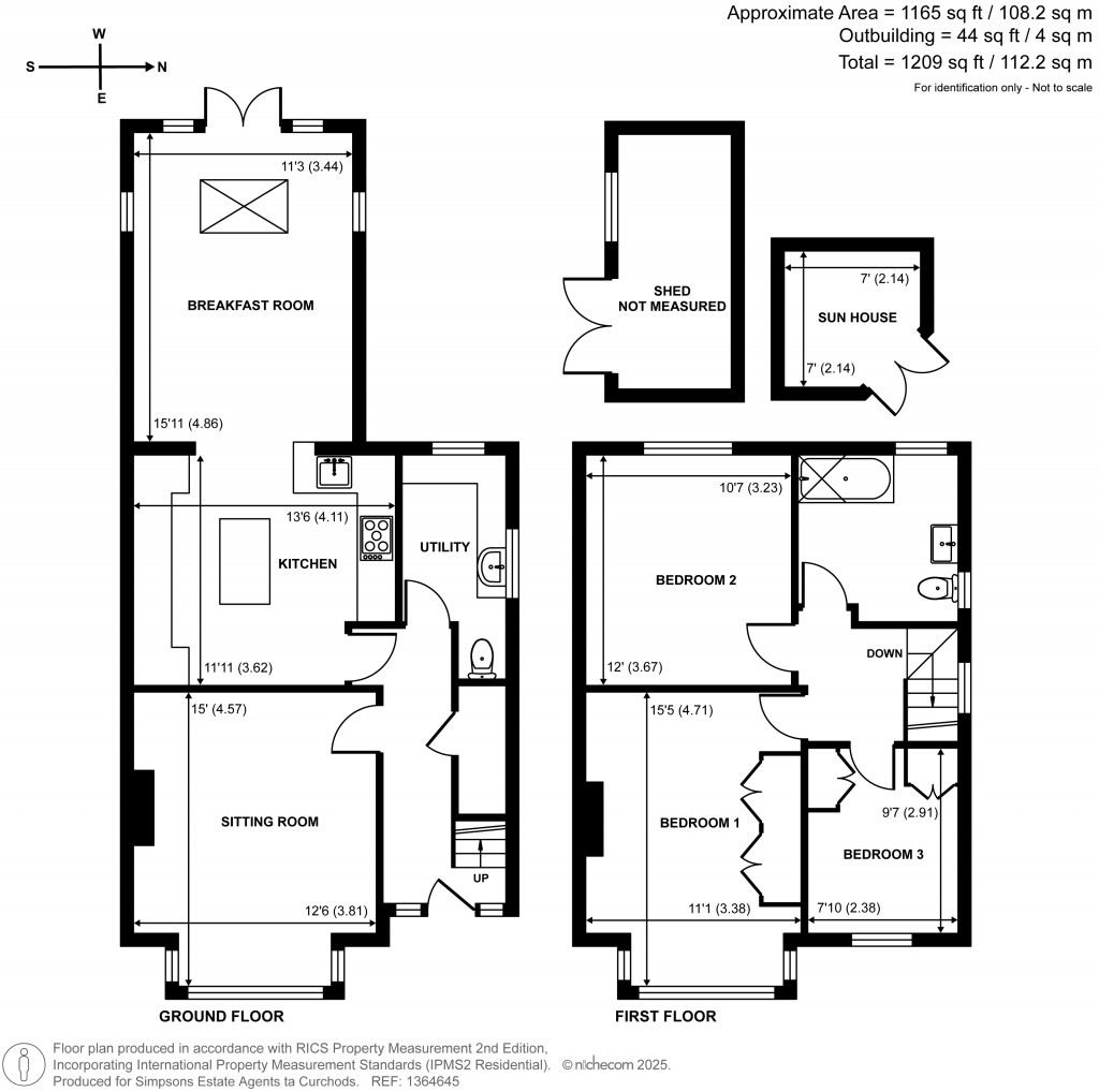 Floorplans For Spreighton Road, West Molesey, Surrey
