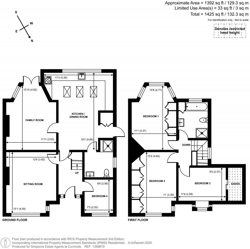 Floorplans For Manor Drive, Esher, Surrey