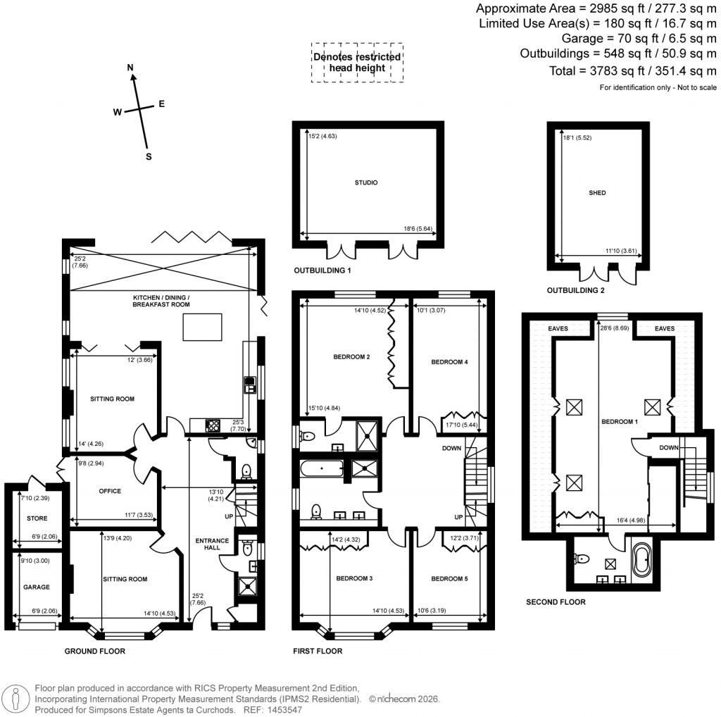 Floorplans For Clinton Avenue, East Molesey, Surrey