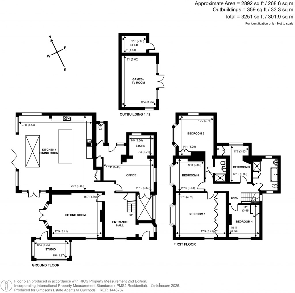 Floorplans For Weston Green, Thames Ditton, Surrey