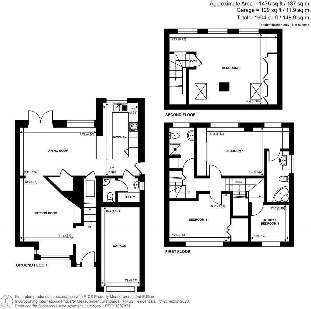 Floorplans For Alders Grove, East Molesey, Surrey