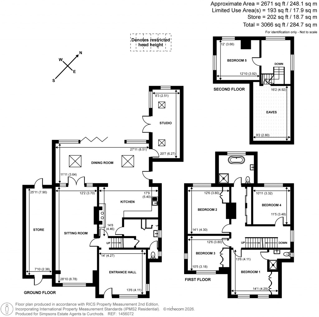 Floorplans For Portsmouth Road, Thames Ditton, Surrey