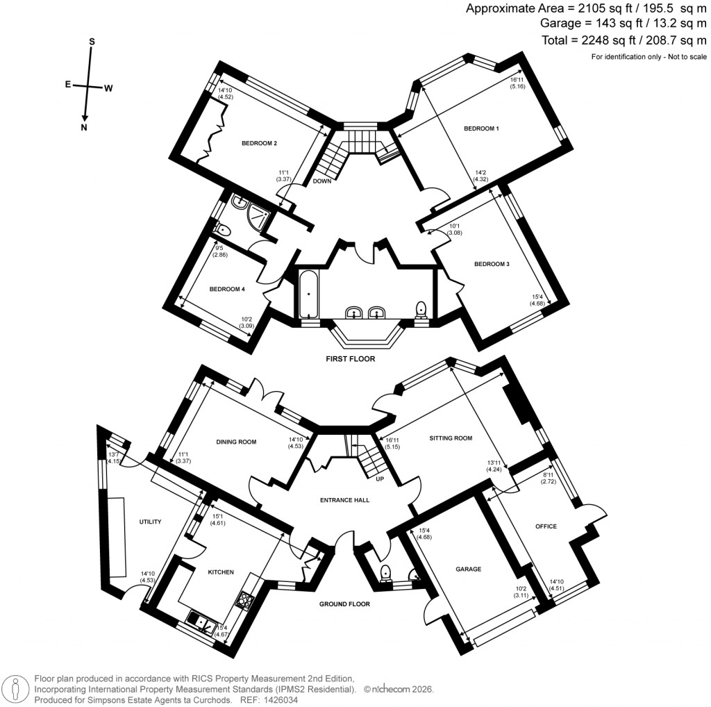 Floorplans For Manor Road South, Hinchley Wood, Surrey