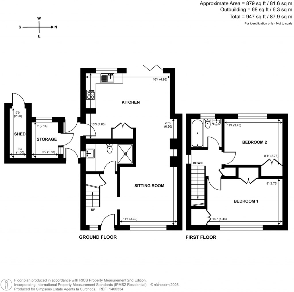 Floorplans For Farm Road, Esher, Surrey