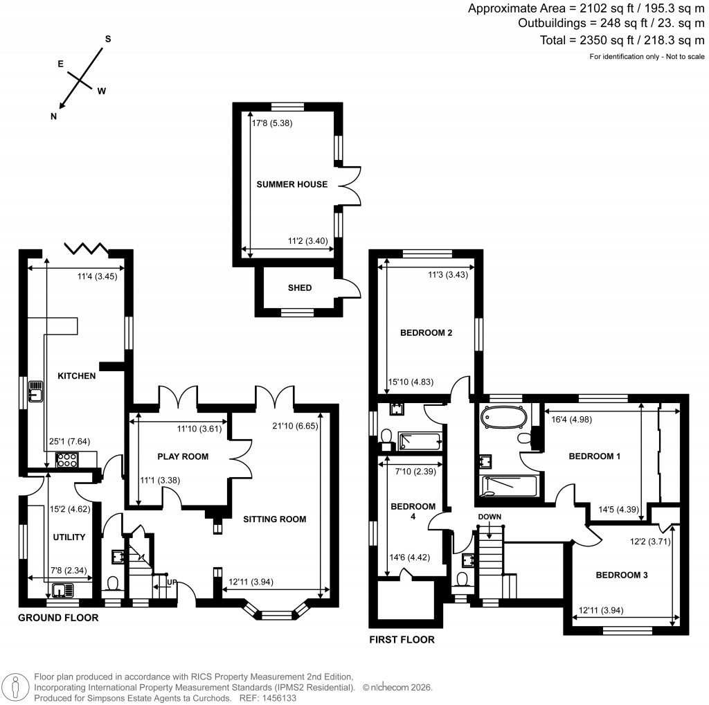 Floorplans For Danes Way, Oxshott, Surrey