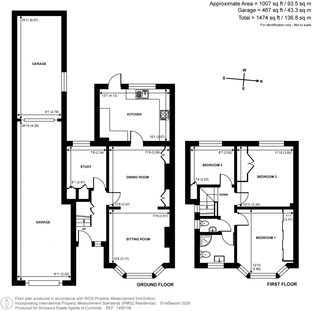 Floorplans For Merton Way, West Molesey, Surrey