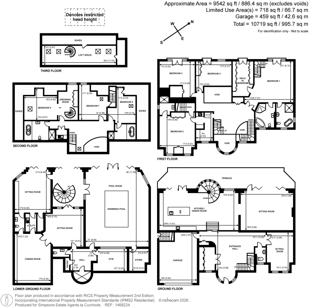 Floorplans For Pelhams Walk, Esher, Surrey