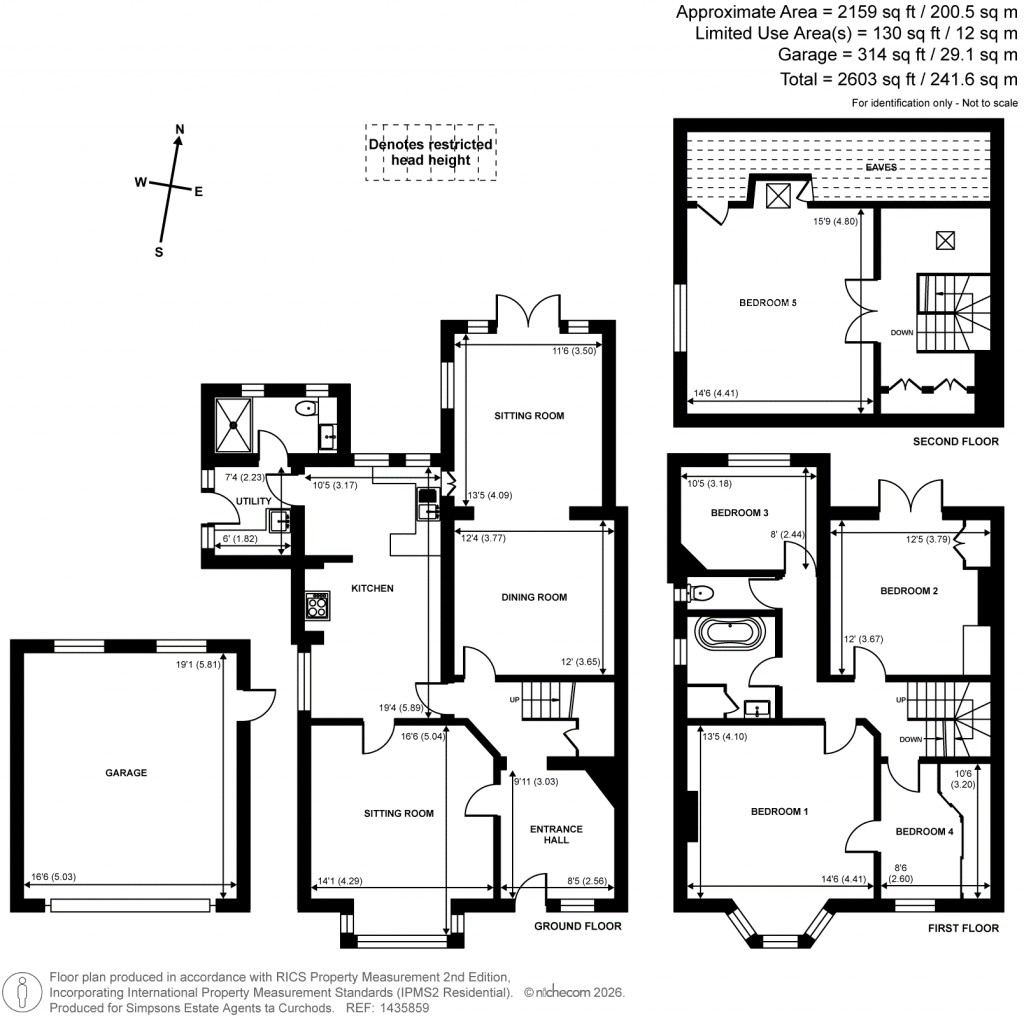 Floorplans For Lower Green Road, Esher, Surrey