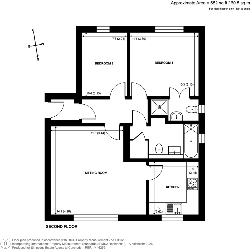 Floorplans For Sherriff Close, Esher, Surrey