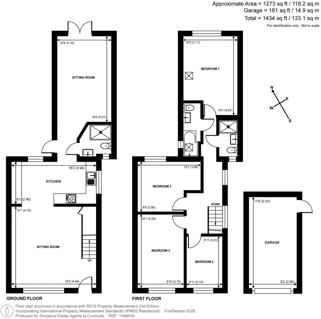 Floorplans For Summer Road, Thames Ditton, Surrey