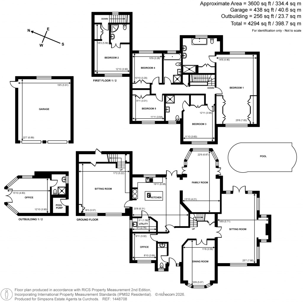 Floorplans For Stokesheath Road, Oxshott, Surrey