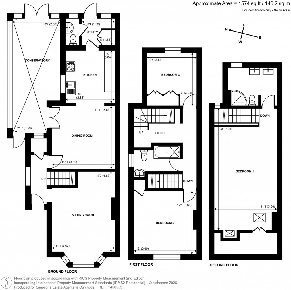 Floorplans For Wolsey Road, Esher, Surrey
