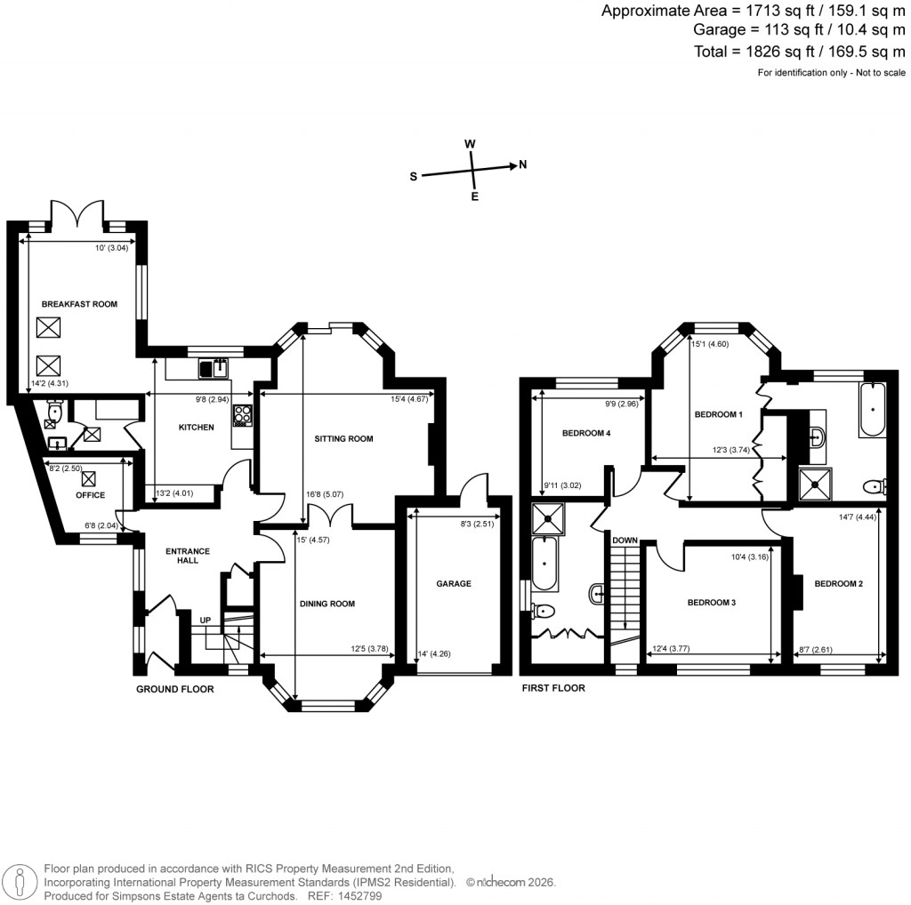 Floorplans For Avondale Avenue, Hinchley Wood, Esher