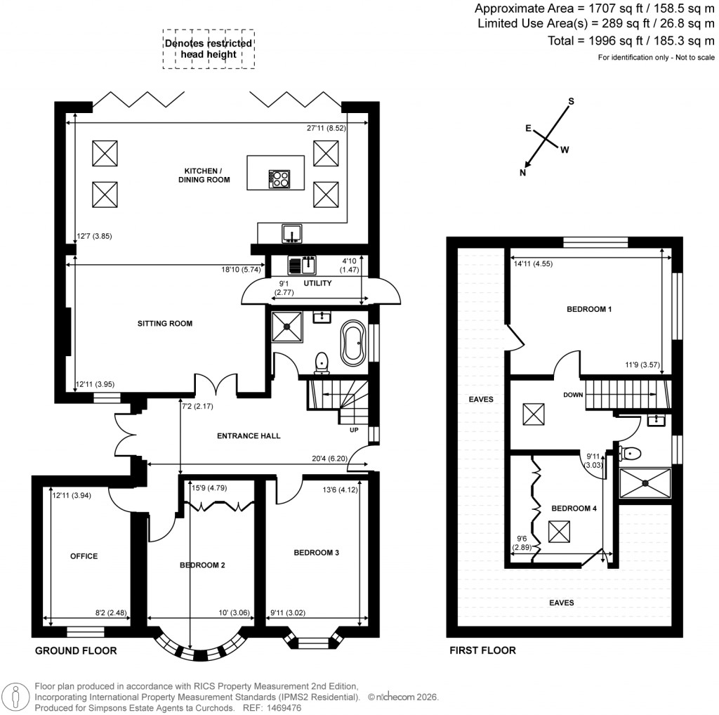 Floorplans For The Woodlands, Esher, Surrey