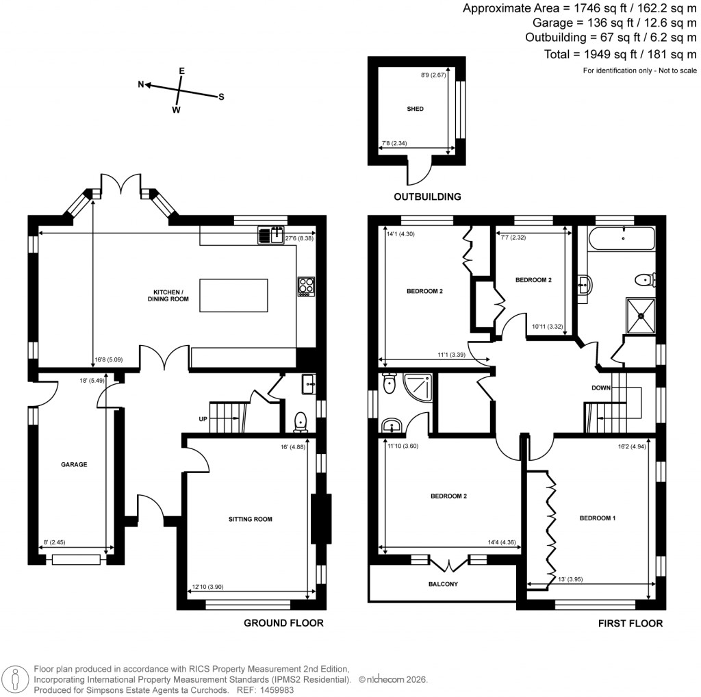 Floorplans For Lower Green Road, Esher, Surrey