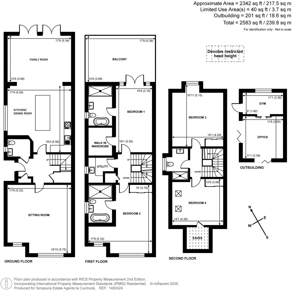 Floorplans For Leatherhead Road, Oxshott, Surrey