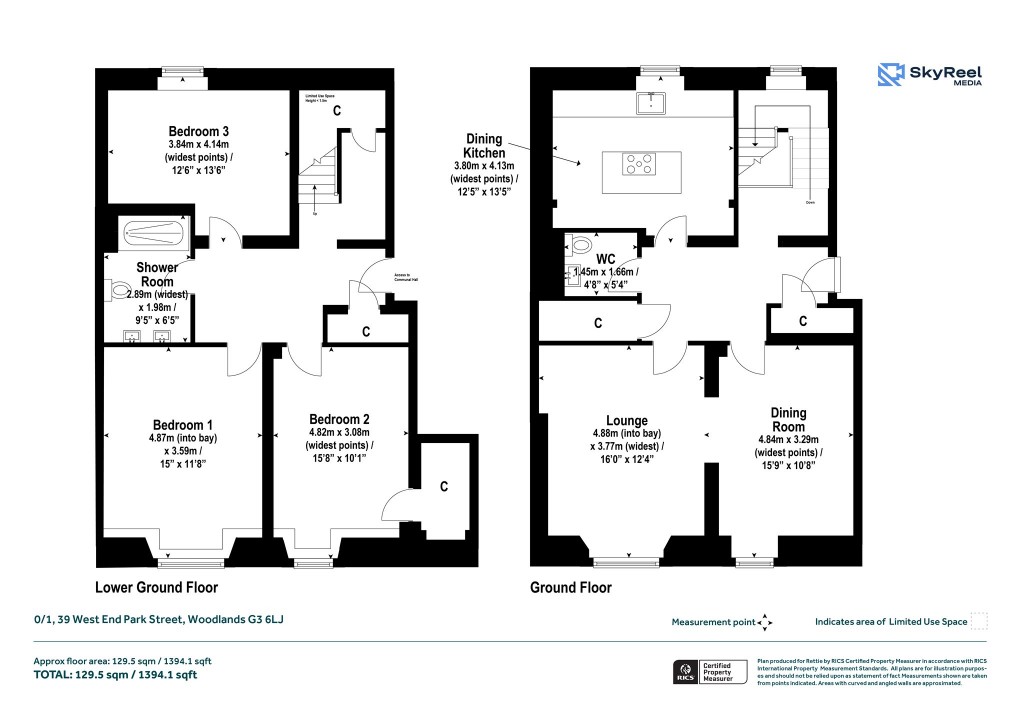 Floorplans For Woodlands, Glasgow